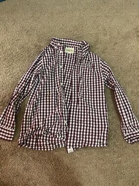 Kids' Maroon & White A&M Check Button-Down Shirt